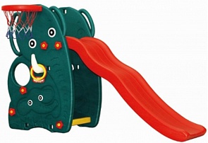 Горка-волна Слон с баскетбольным кольцом (Happy Box, HB_ JM-706W)